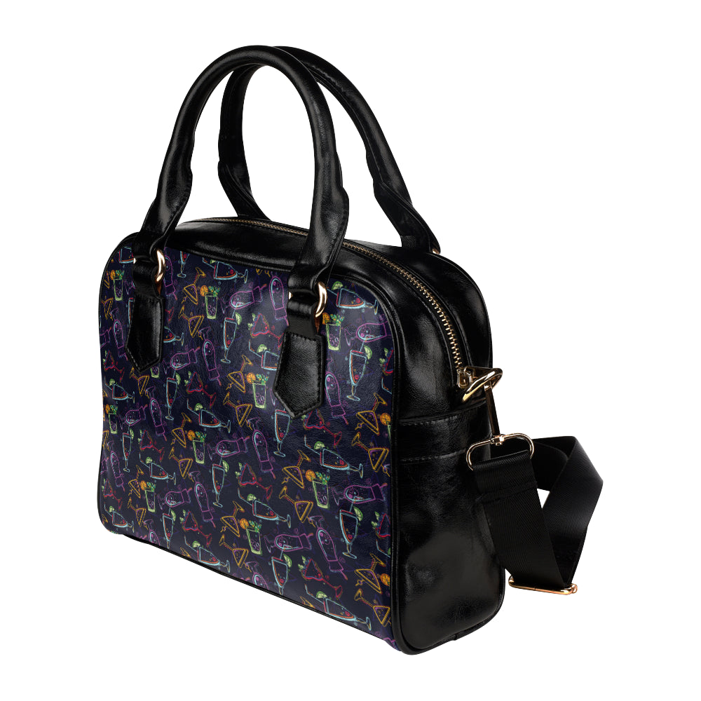 Cocktail Pattern Print Design 04 Shoulder Handbag