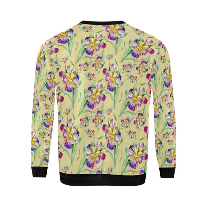Iris Pattern Print Design IR06 Men Long Sleeve Sweatshirt