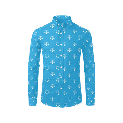 Libra Pattern Print Design 02 Men's Long Sleeve Shirt