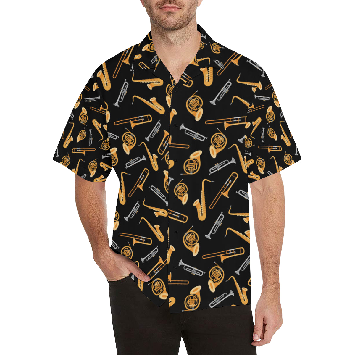 Jazz Pattern Print Design 01 Men's Hawaiian Shirt