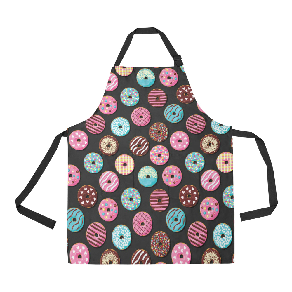 Donut Pattern Print Design DN02 Apron with Pocket