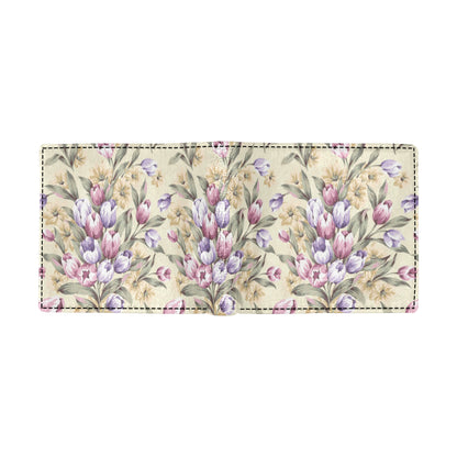 Tulip Pattern Print Design TP04 Men's ID Card Wallet