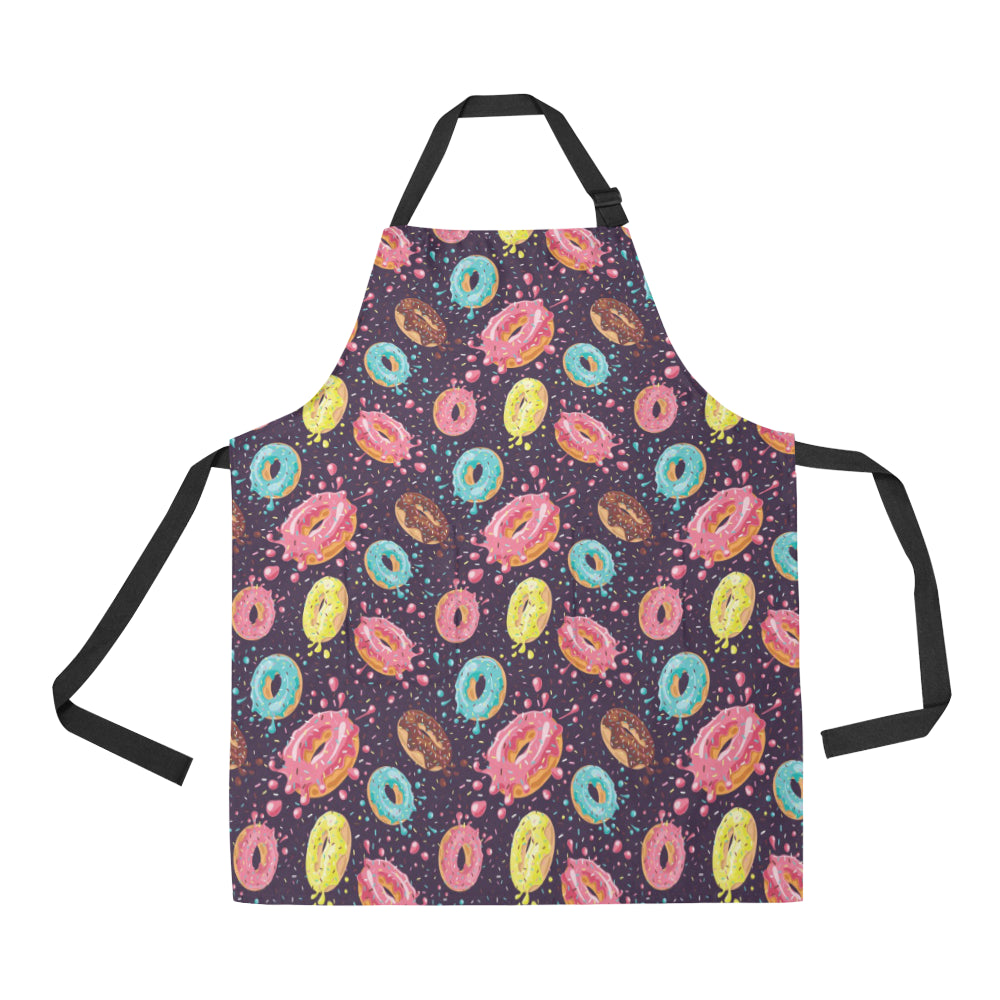 Donut Pattern Print Design DN03 Apron with Pocket