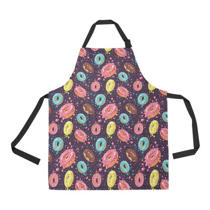 Donut Pattern Print Design DN03 Apron with Pocket