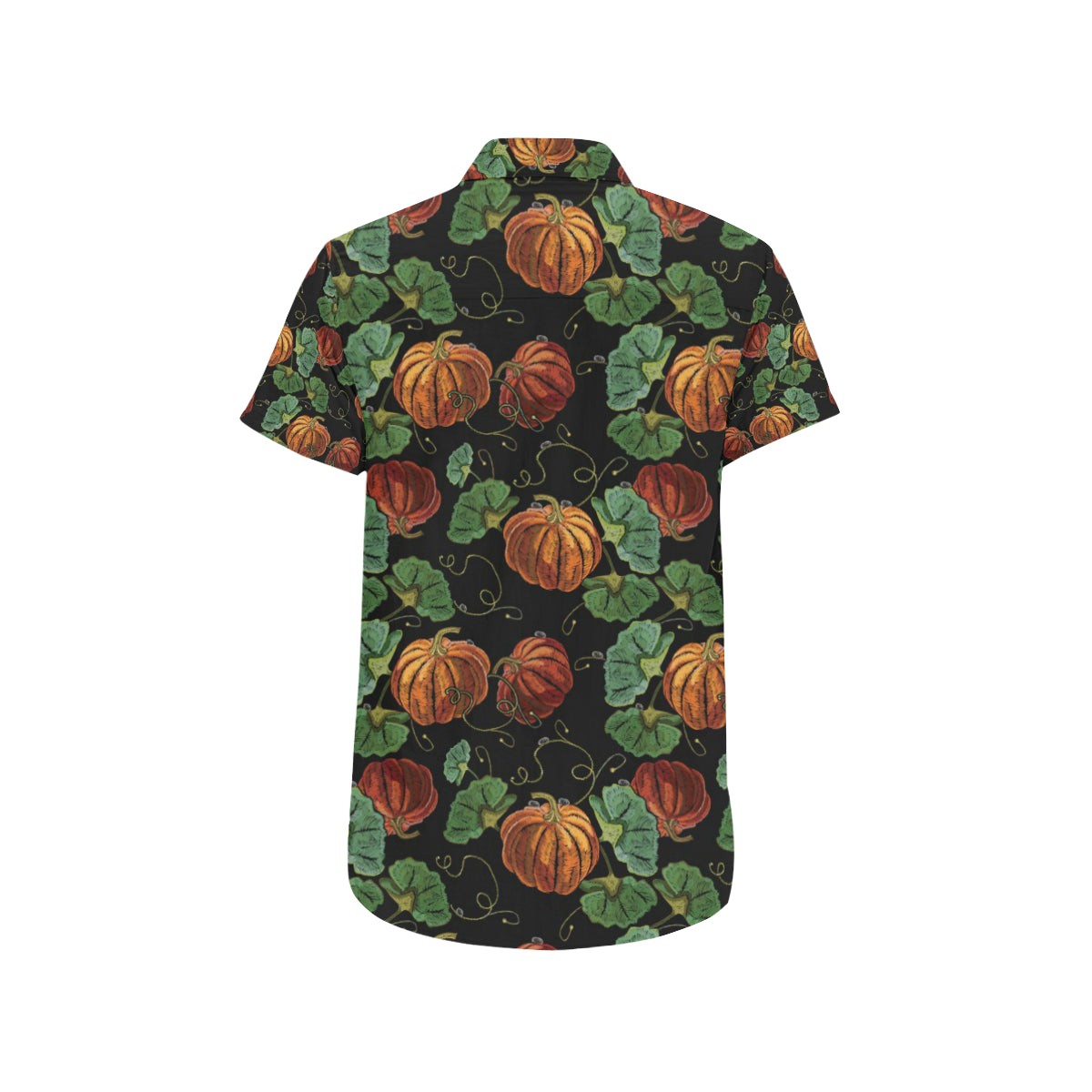 Pumpkin Pattern Print Design A02 Men's Short Sleeve Button Up Shirt
