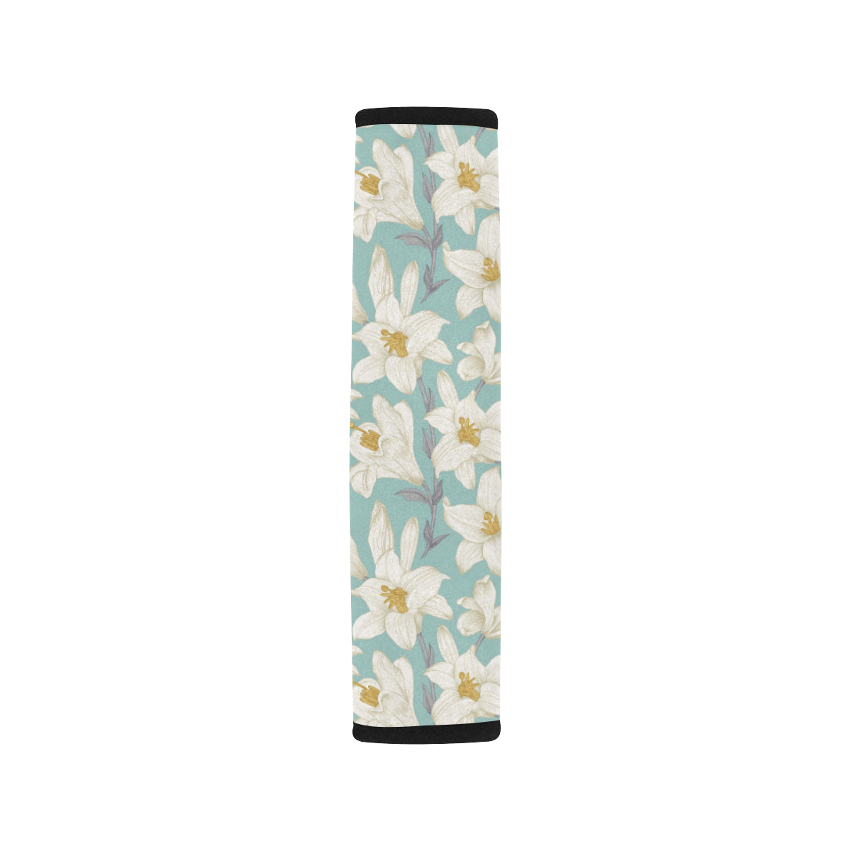Lily Pattern Print Design 02 Car Seat Belt Cover