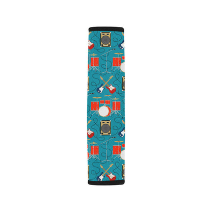 Drum Set Guitar Pattern Print Design 02 Car Seat Belt Cover