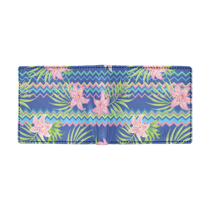 Lily Pattern Print Design LY015 Men's ID Card Wallet