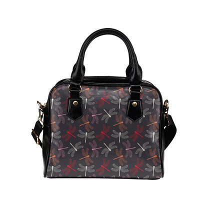 Dragonfly Pattern Print Design 01 Shoulder Handbag