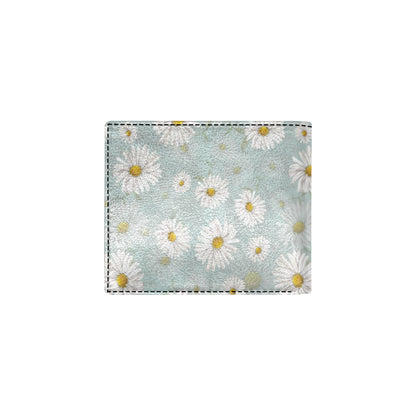 Daisy Pattern Print Design DS012 Men's ID Card Wallet
