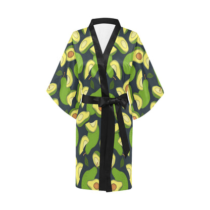 Avocado Pattern Print Design AC013 Women's Short Kimono