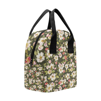 Apple blossom Pattern Print Design AB01 Insulated Lunch Bag
