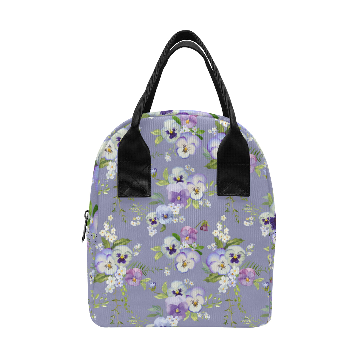 Pansy Pattern Print Design PS05 Insulated Lunch Bag