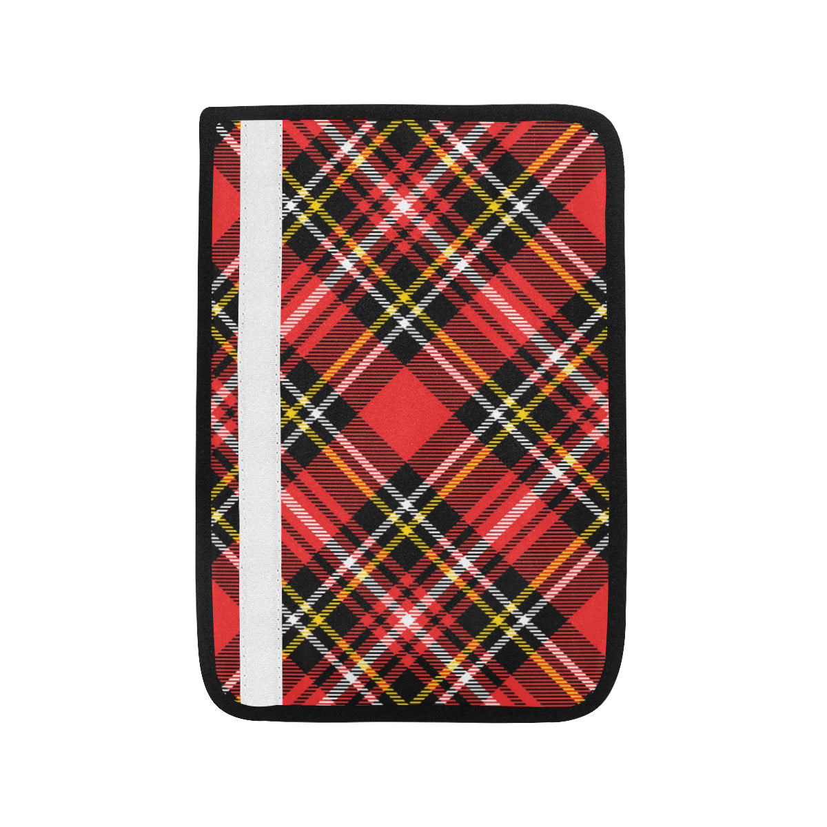Plaid Red Pattern Print Design A03 Car Seat Belt Cover