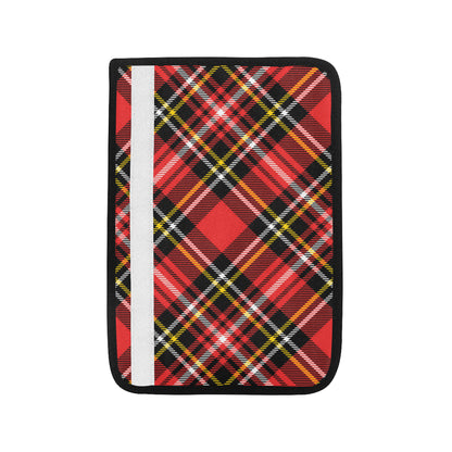Plaid Red Pattern Print Design A03 Car Seat Belt Cover