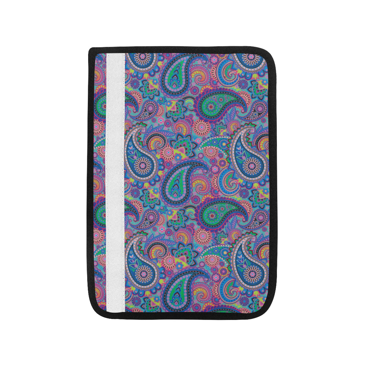 Paisley Colorful Pattern Print Design A02 Car Seat Belt Cover