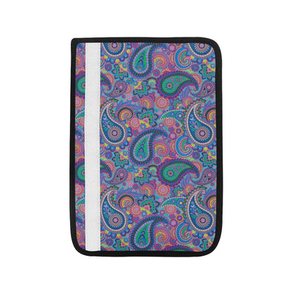 Paisley Colorful Pattern Print Design A02 Car Seat Belt Cover