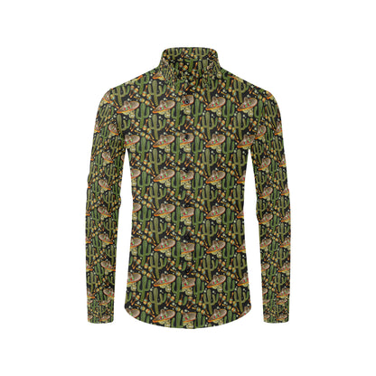 Western Style Print Men's Long Sleeve Shirt