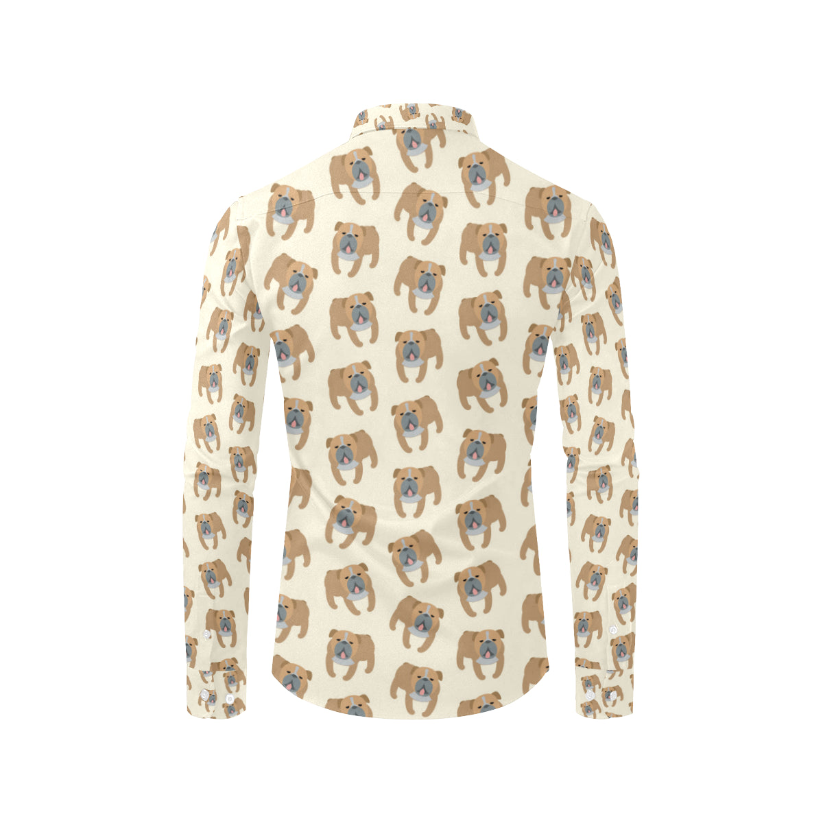 Bulldogs Pattern Print Design 01 Men's Long Sleeve Shirt