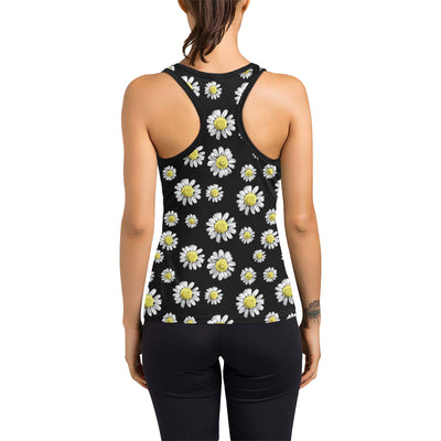 Daisy Pattern Print Design DS01 Women's Racerback Tank Top