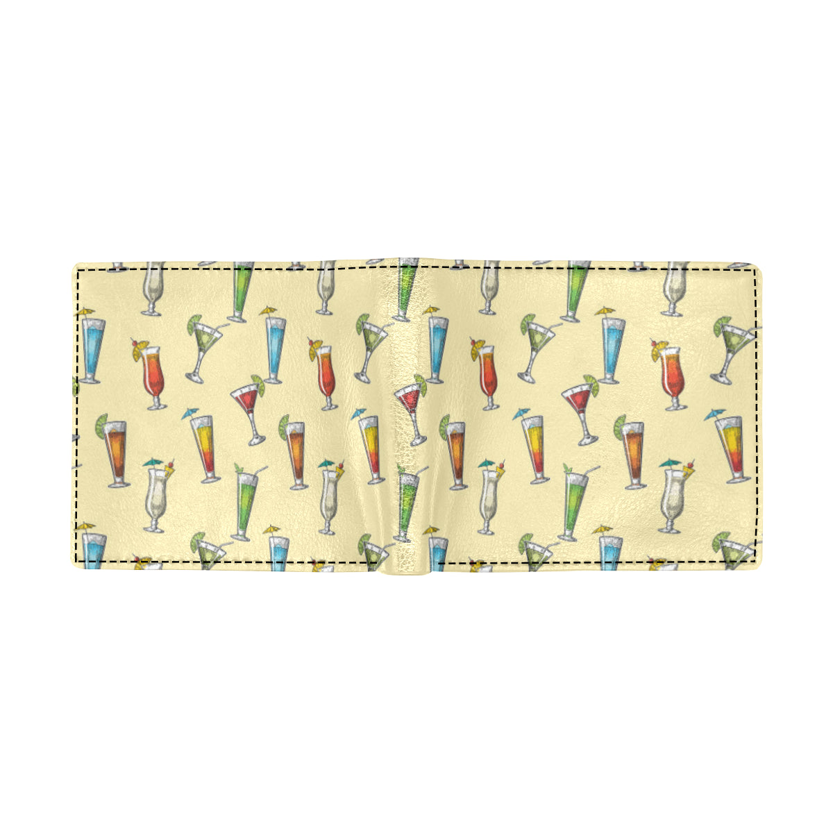 Cocktail Pattern Print Design 02 Men's ID Card Wallet