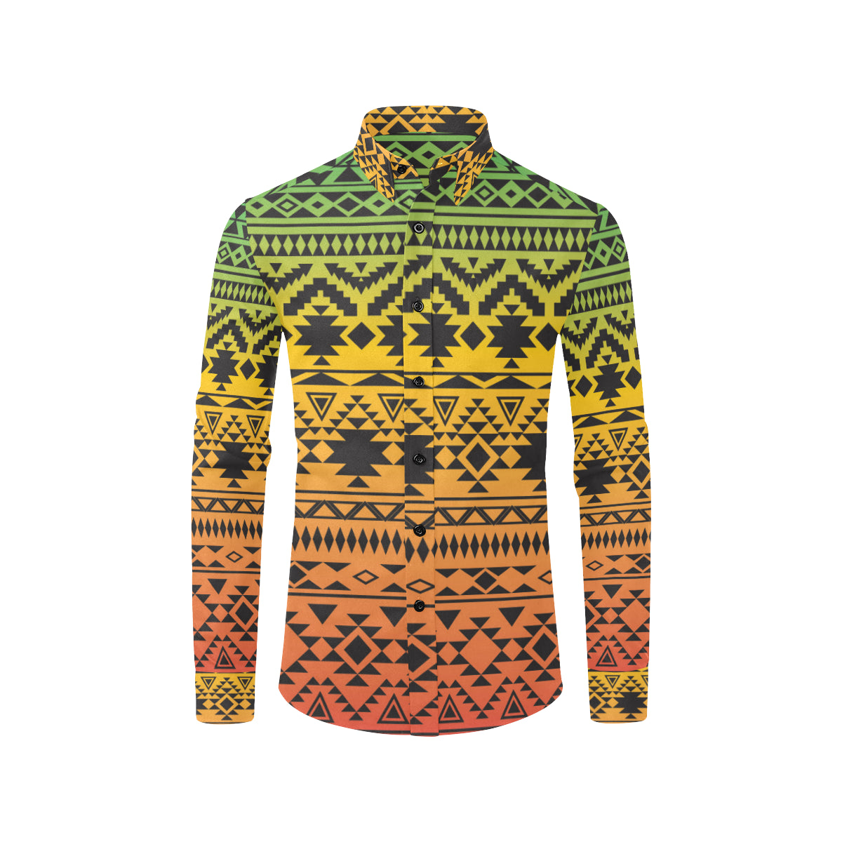 Rastafarian Pattern Print Design A04 Men's Long Sleeve Shirt
