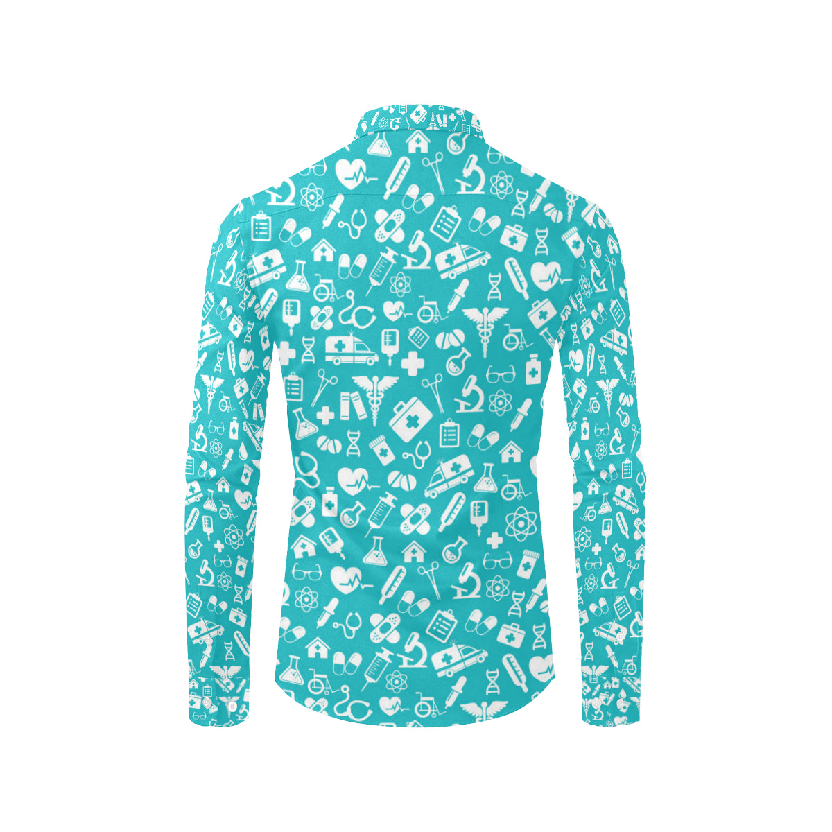 Medical Pattern Print Design 04 Men's Long Sleeve Shirt