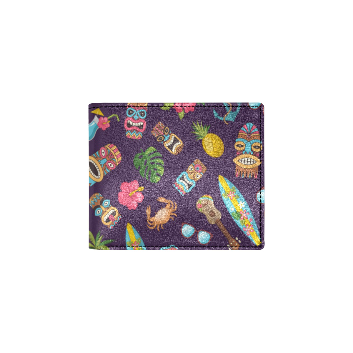 Hawaiian Themed Pattern Print Design H024 Men's ID Card Wallet