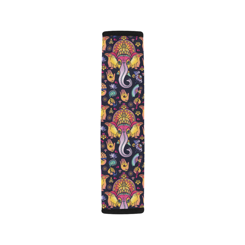 Ganesha Indian Pattern Print Design 03 Car Seat Belt Cover