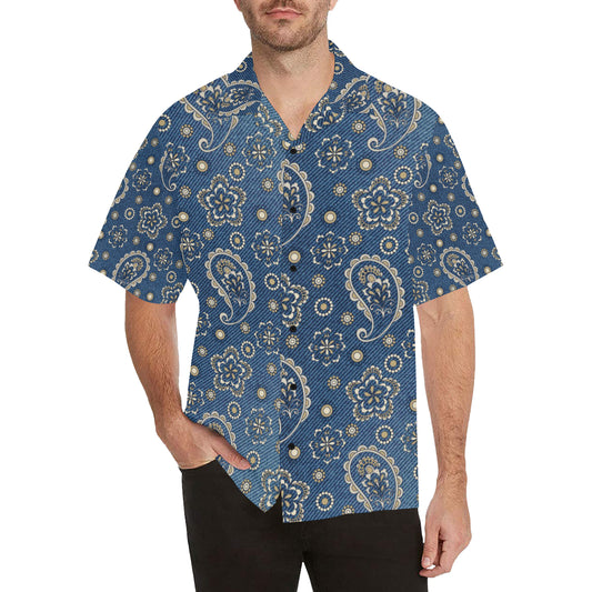 Jean Paisley Pattern Print Design 01 Men's Hawaiian Shirt