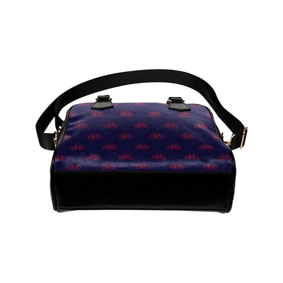 Bicycle Pattern Print Design 01 Shoulder Handbag