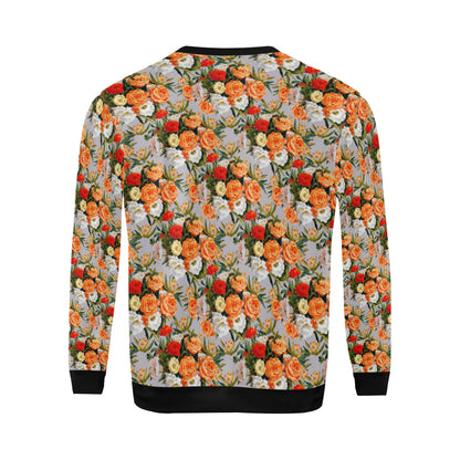 Lisianthus Pattern Print Design LT04 Men Long Sleeve Sweatshirt