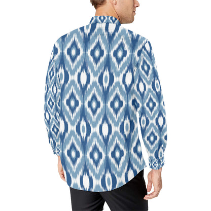 Ikat Pattern Print Design 03 Men's Long Sleeve Shirt