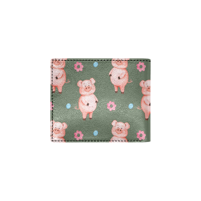Pig Pattern Print Design 03 Men's ID Card Wallet