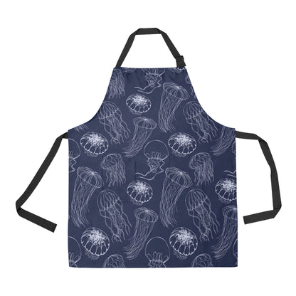 Jellyfish Pattern Print Design 05 Apron with Pocket