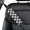 Checkered Flag Crown Pattern Car Seat Belt Cover