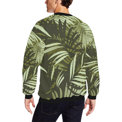 Palm Leaves Pattern Print Design PL05 Men Long Sleeve Sweatshirt