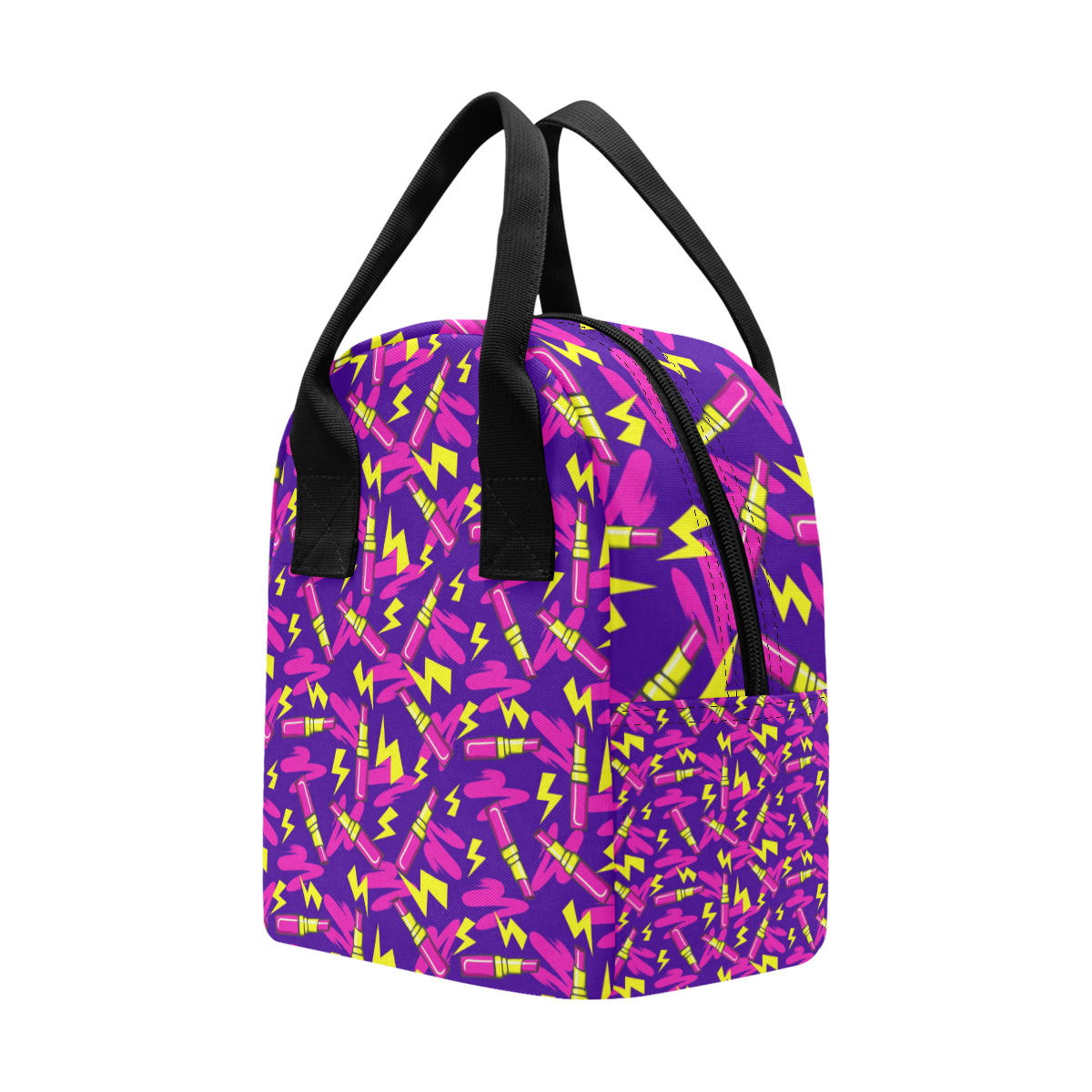 Lipstick Pattern Print Design LT04 Insulated Lunch Bag
