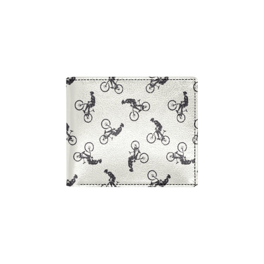 Mountain bike Pattern Print Design 01 Men's ID Card Wallet