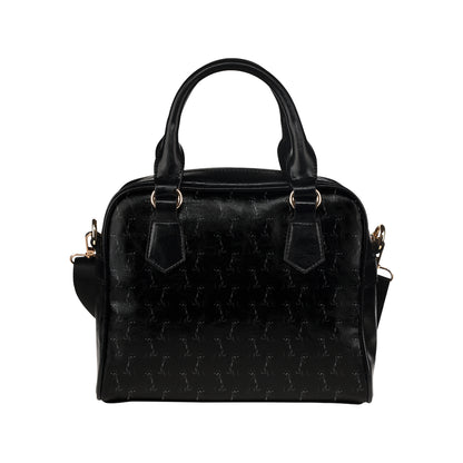 Black Cat Pattern Print Design 03 Shoulder Handbag