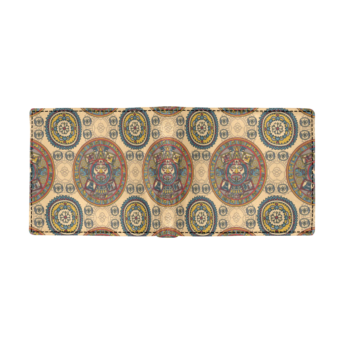 Calendar Aztec Pattern Print Design 02 Men's ID Card Wallet