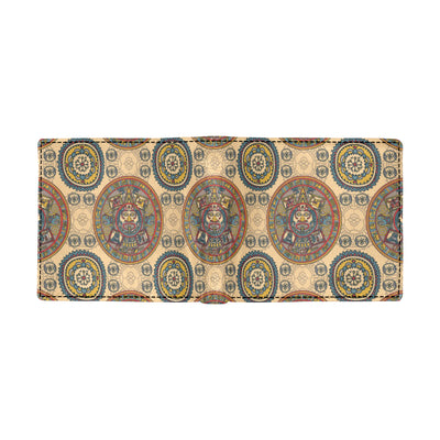 Calendar Aztec Pattern Print Design 02 Men's ID Card Wallet