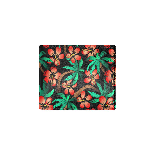Hawaiian Themed Pattern Print Design H022 Men's ID Card Wallet