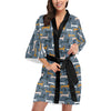 Dachshund Pattern Print Design 012 Women's Short Kimono