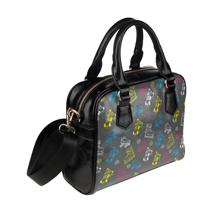 Roller skate Pattern Print Design A02 Shoulder Handbag