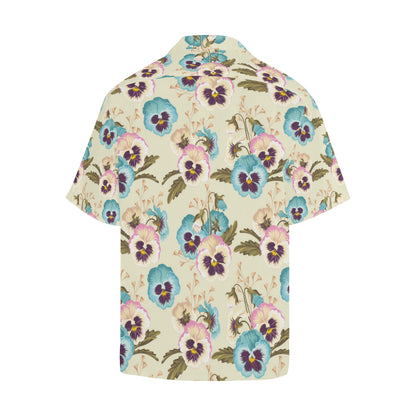 Pansy Pattern Print Design A02 Men's Hawaiian Shirt