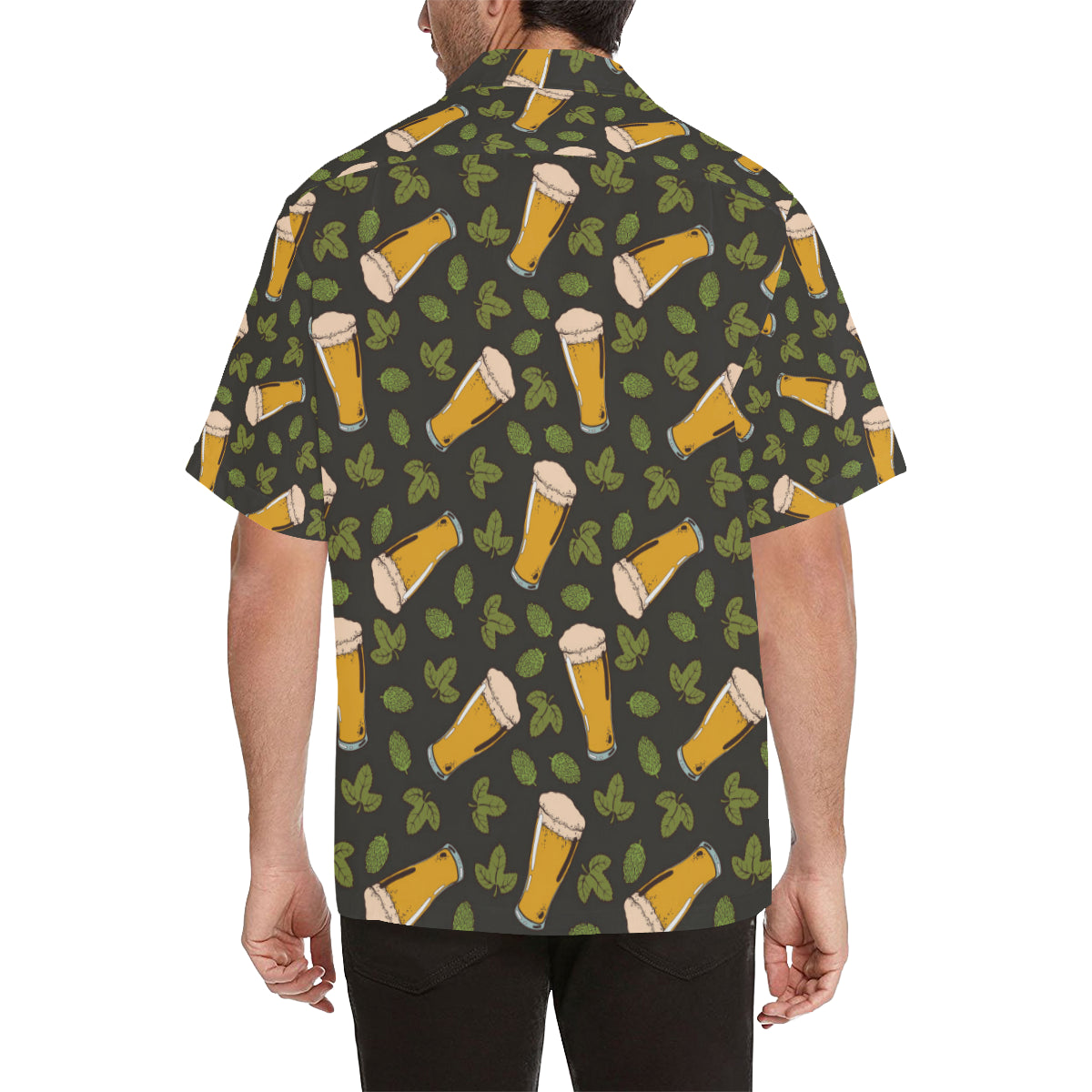 Beer Iris Pattern Print Design 02 Men's Hawaiian Shirt