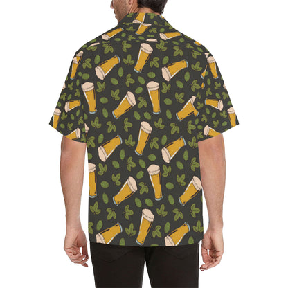 Beer Iris Pattern Print Design 02 Men's Hawaiian Shirt