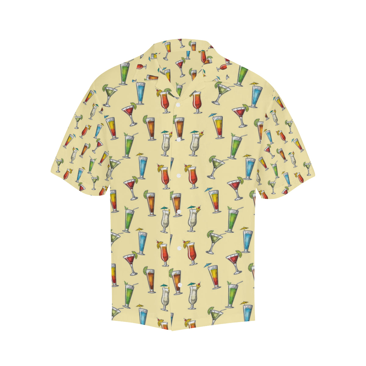 Cocktail Pattern Print Design 02 Men's Hawaiian Shirt