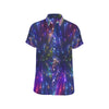 Celestial Rainbow Speed Light Men's Short Sleeve Button Up Shirt